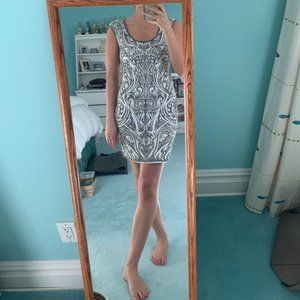 RVN Bodycon White / Silver Sexy Dress!